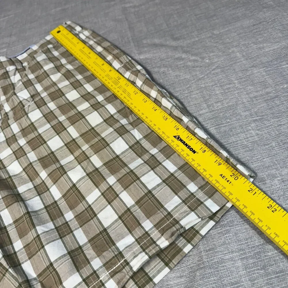 Black Brown 1826 Men's Plaid Cotton Shorts Size 36 Summer Golfing Leisure Play - Picture 10 of 16